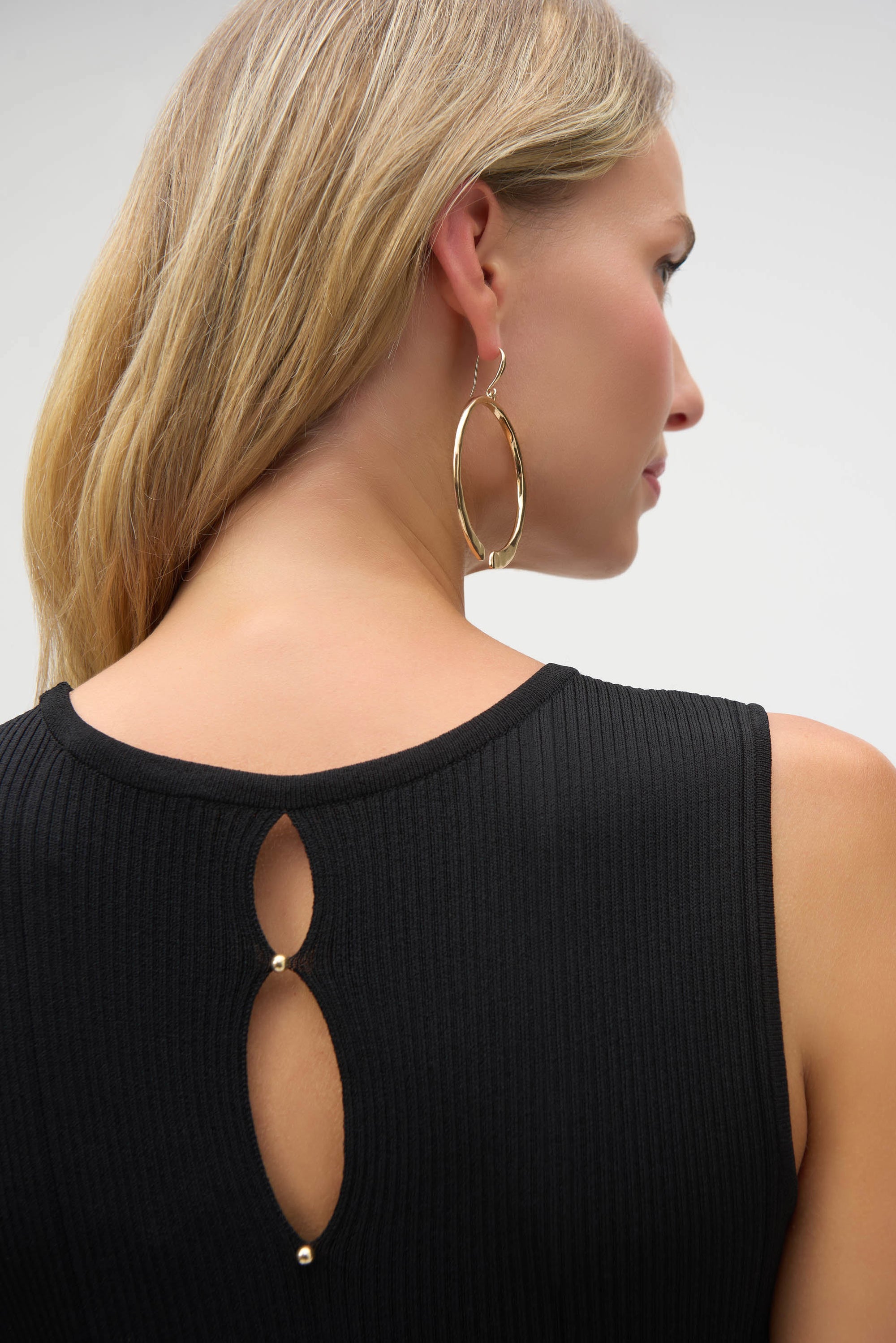 252925 Sweater Knit Stud Panel Midi Dress