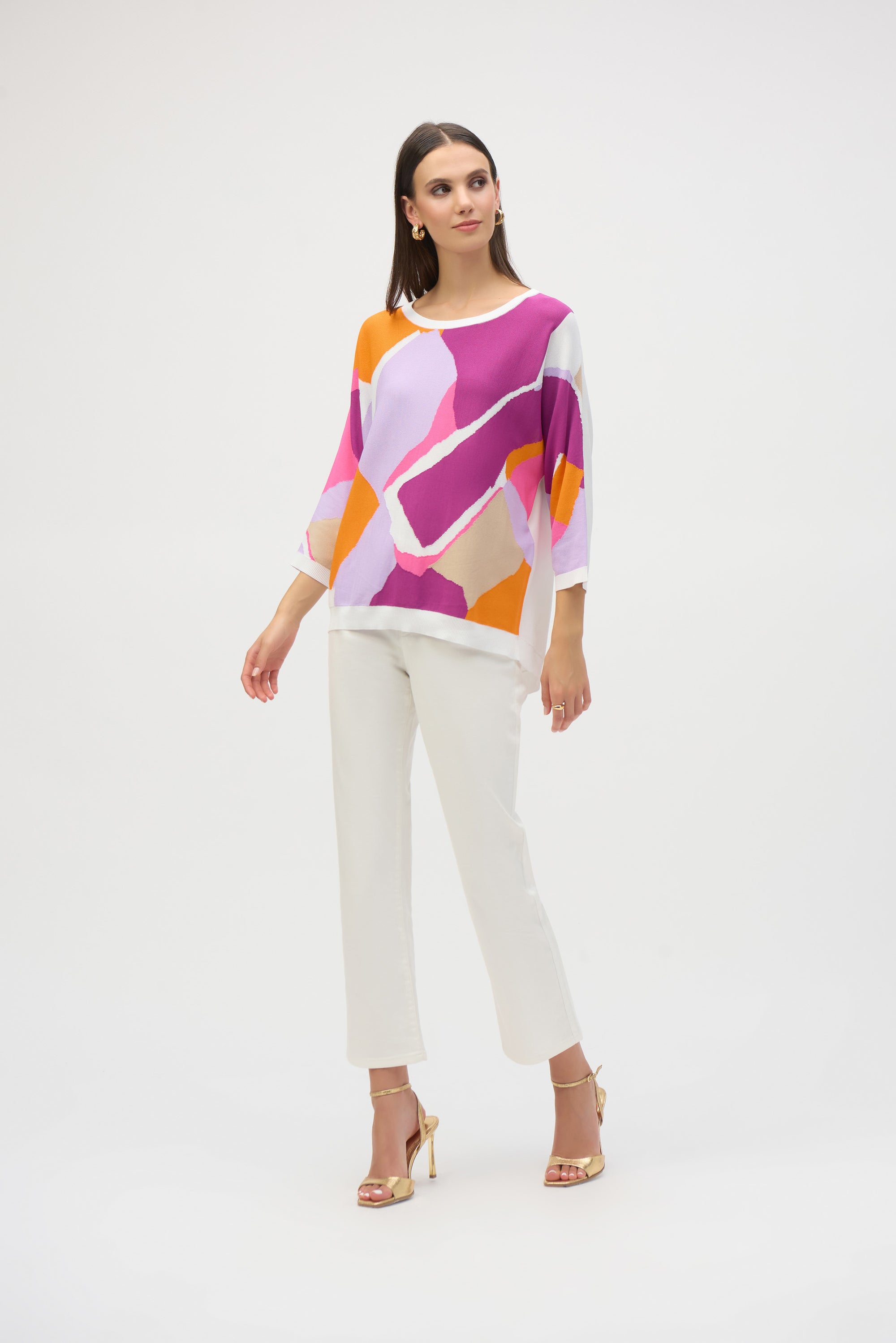 252927 Colour Block Relaxed Fit Sweater