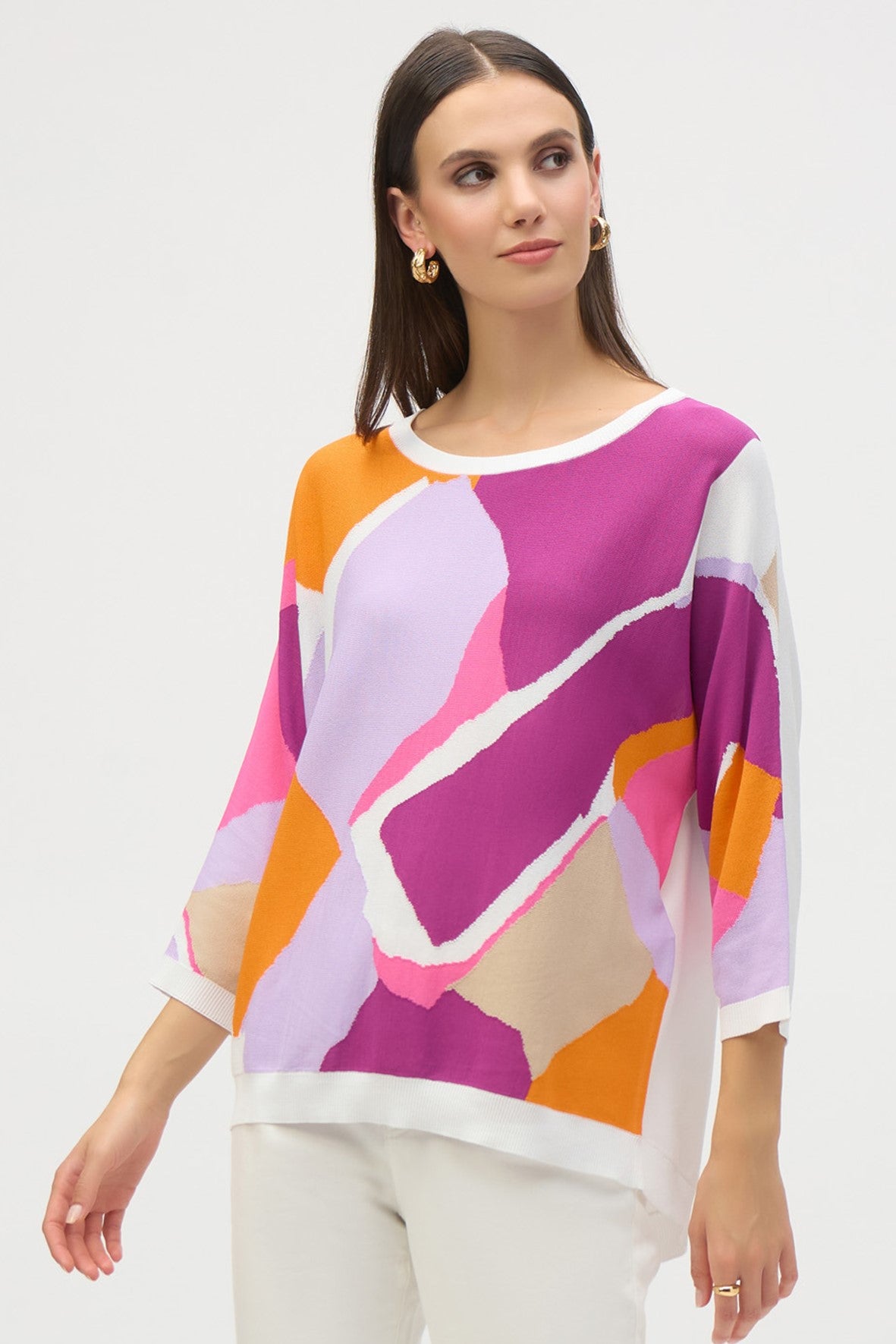 252927 Colour Block Relaxed Fit Sweater