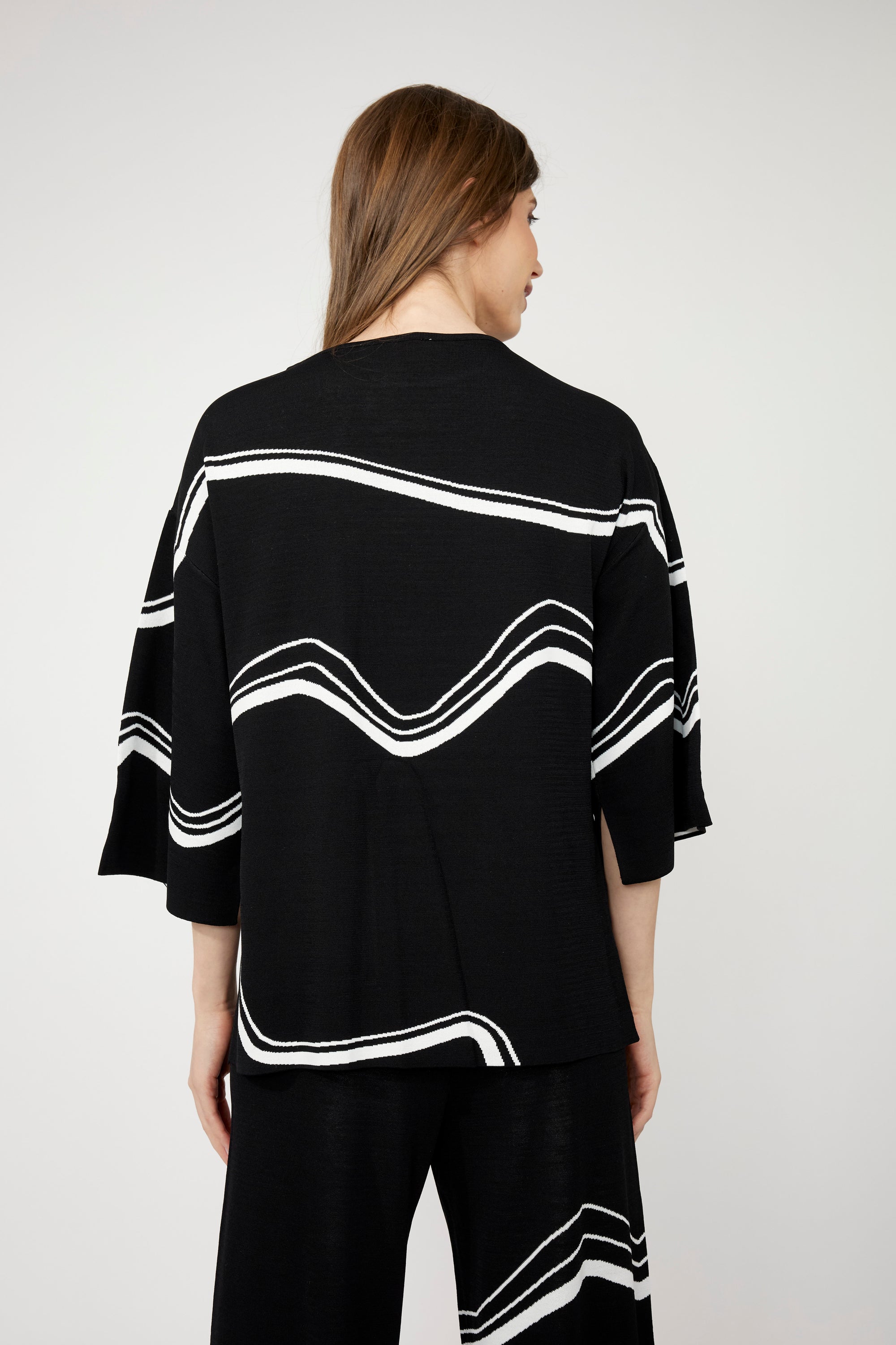 252932 Waves Jacquard Knit Sweater