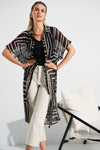 252934 Geometric Print Layering Duster
