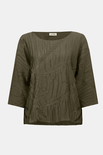 253002 Pleated Satin Boxy Top