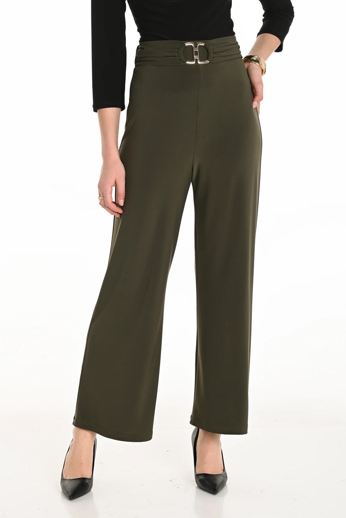 253037 Buckle Band Evening Pant