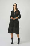 253066 Zip Collar Panel & Patch Tulip Dress