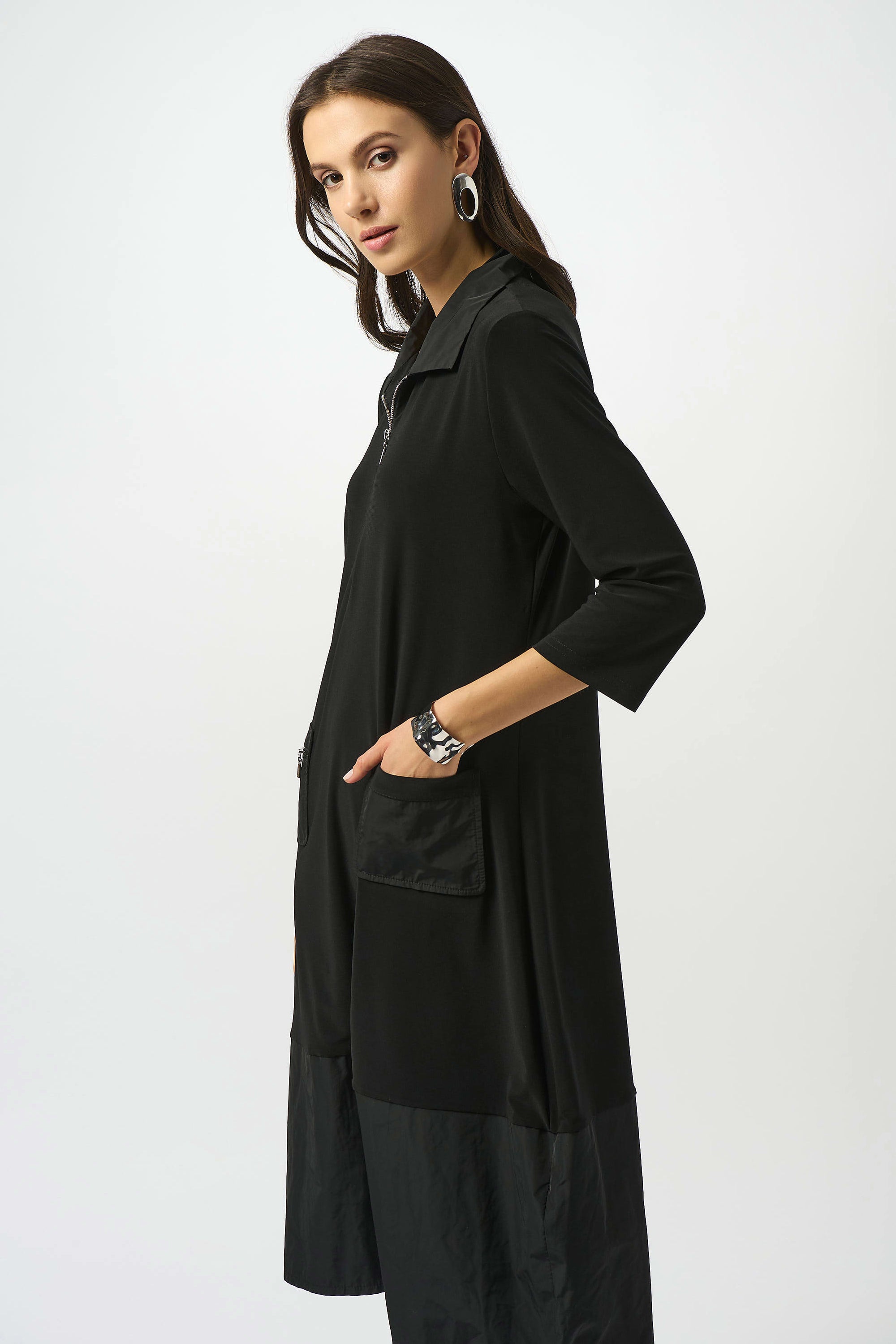 253066 Zip Collar Panel & Patch Tulip Dress - Darling