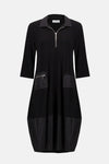 253066 Zip Collar Panel & Patch Tulip Dress