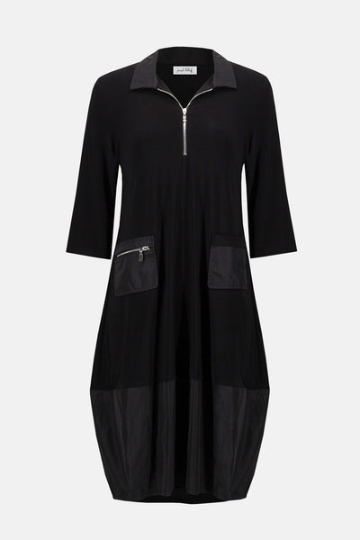 253066 Zip Collar Panel & Patch Tulip Dress