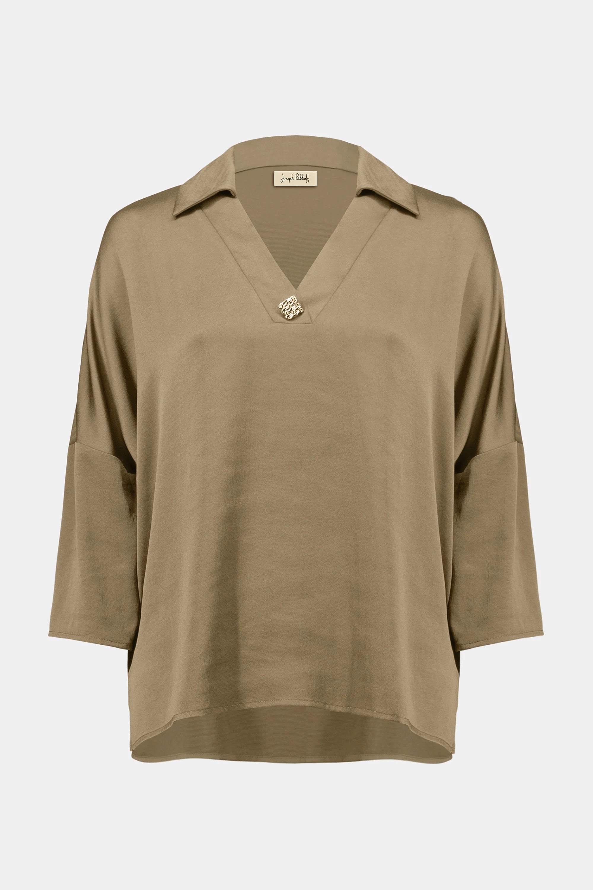 253076 Hammered Satin Boxy Top