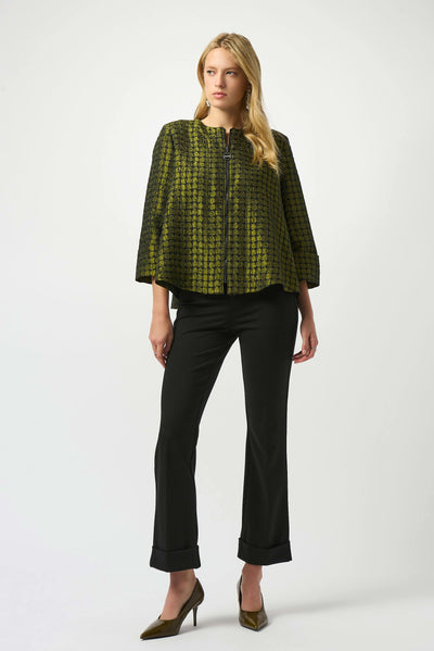 253125 Textured Jacquard Swing Jacket