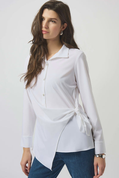 253132 Stretch Poplin Fitted Tie Shirt