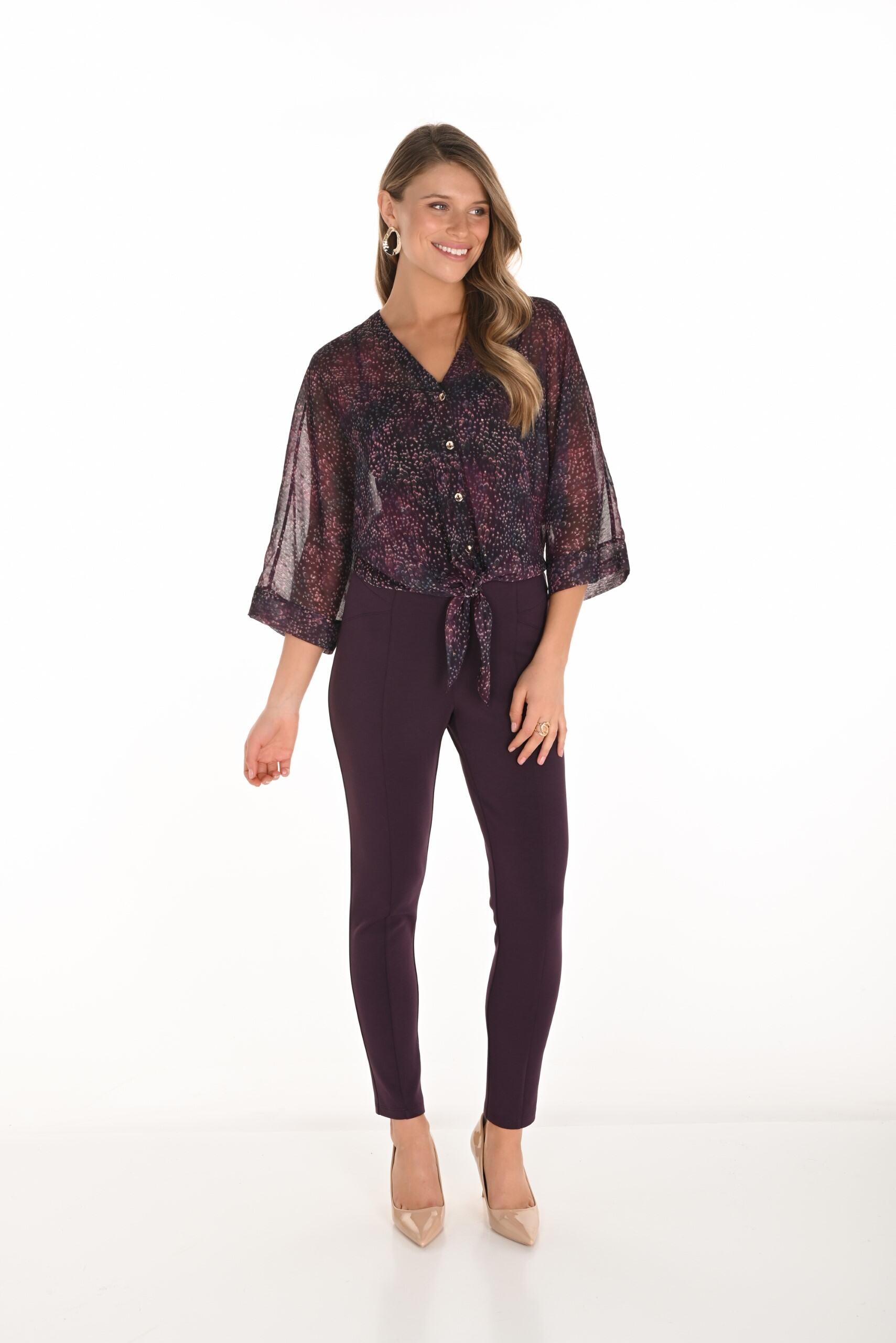 253205  Skinny Panel Ponti Pant