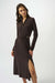 253235 Silky Knit Fit and Flare Wrap Dress
