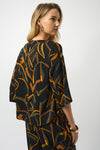 253238 Golden Geometric Print Boxy Top