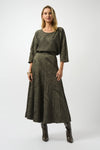 253248 Crush Pleat Flared Skirt