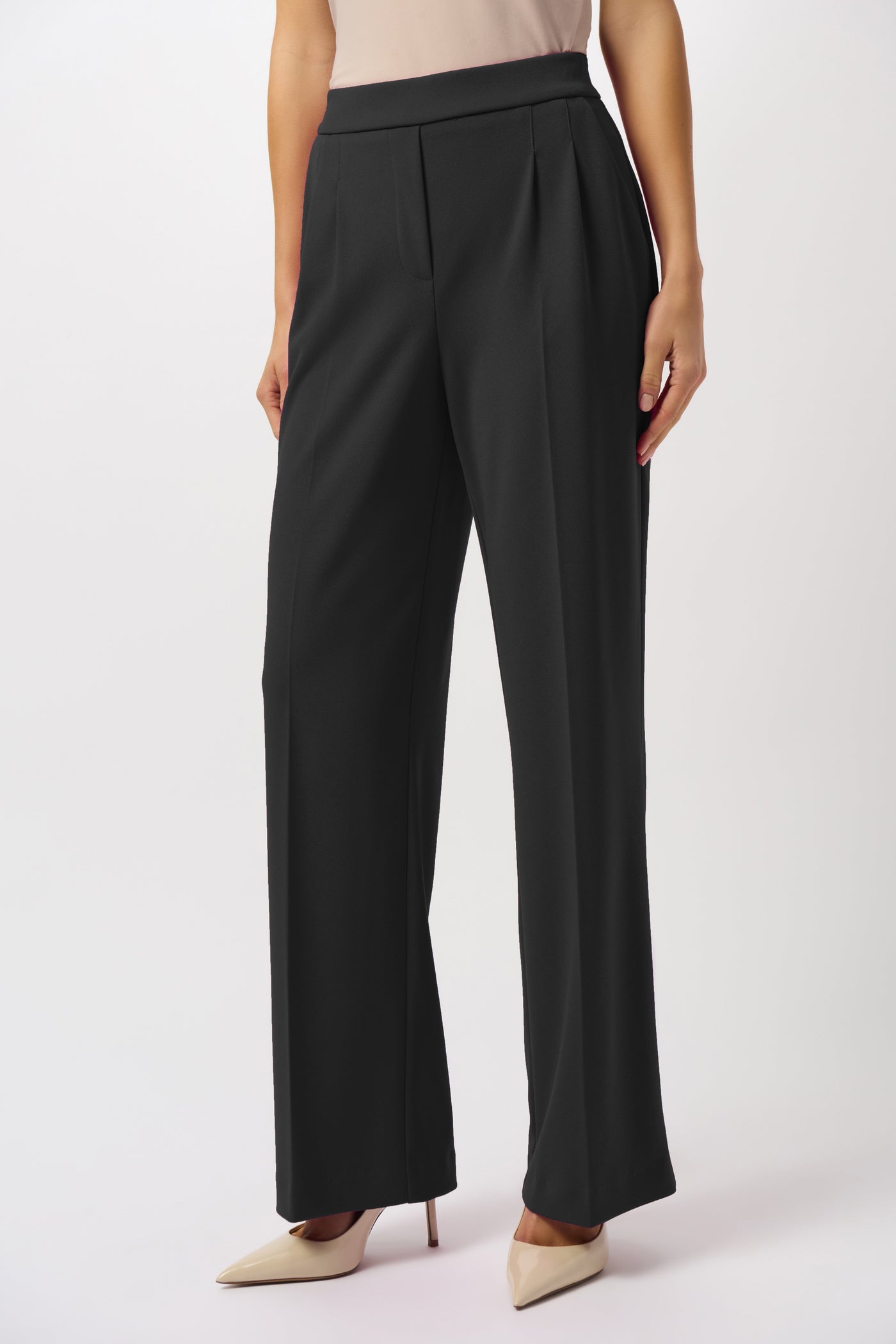 253296 Ponti Crepe Wide Leg Pull-On Trouser