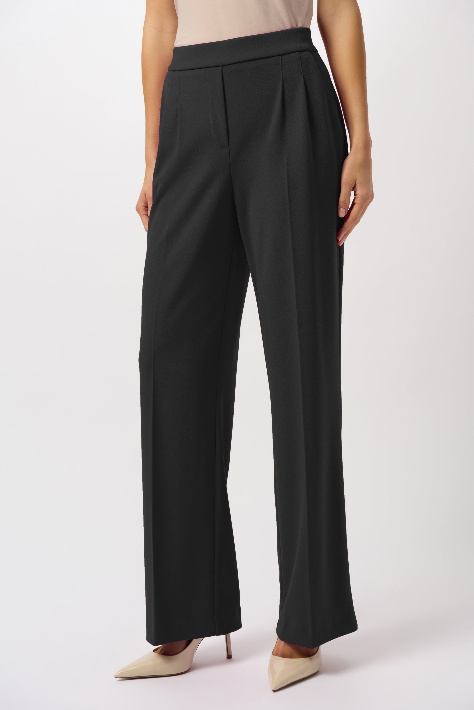 253296 Ponti Crepe Wide Leg Pull-On Trouser