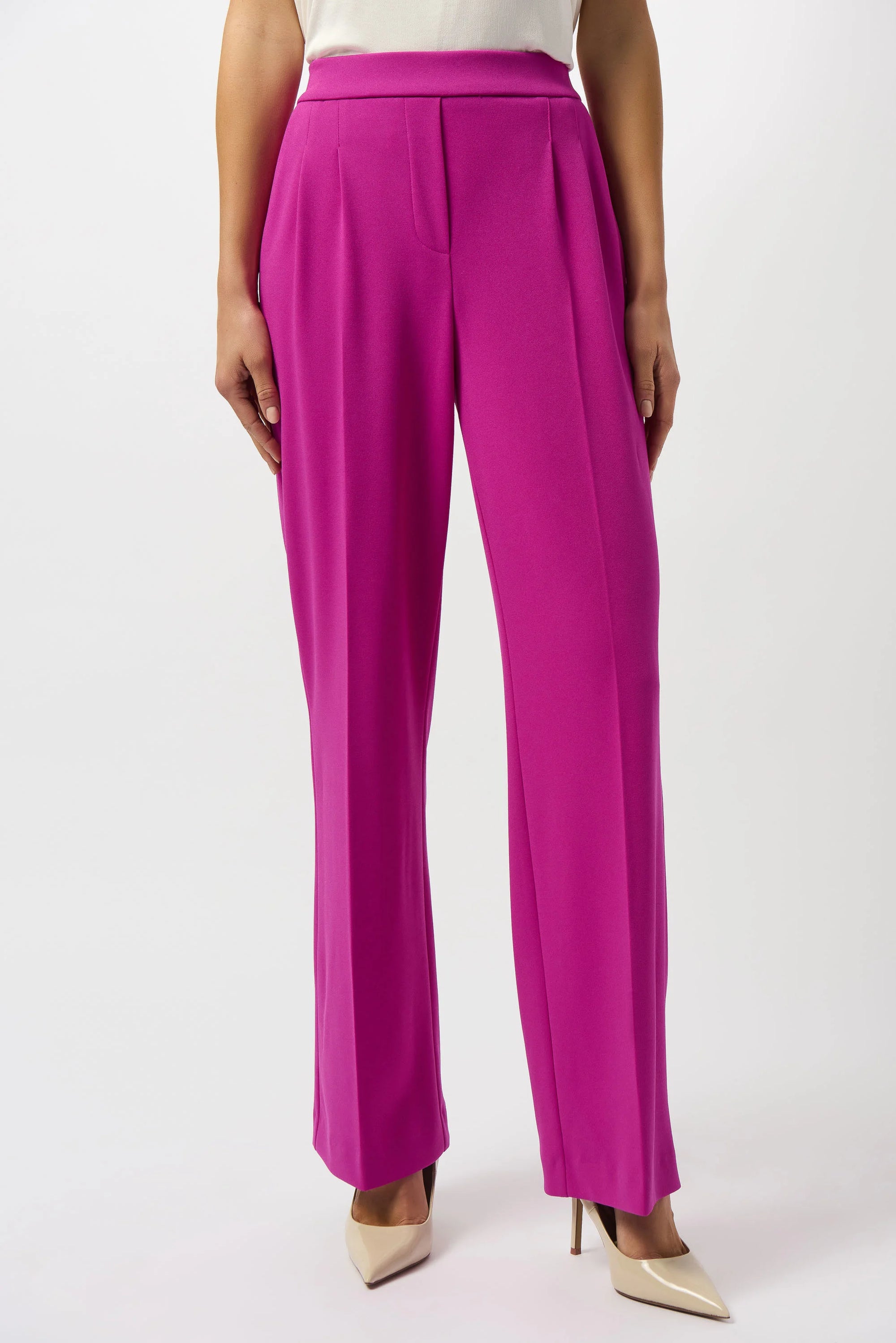 253296 Ponti Crepe Wide Leg Pull-On Trouser