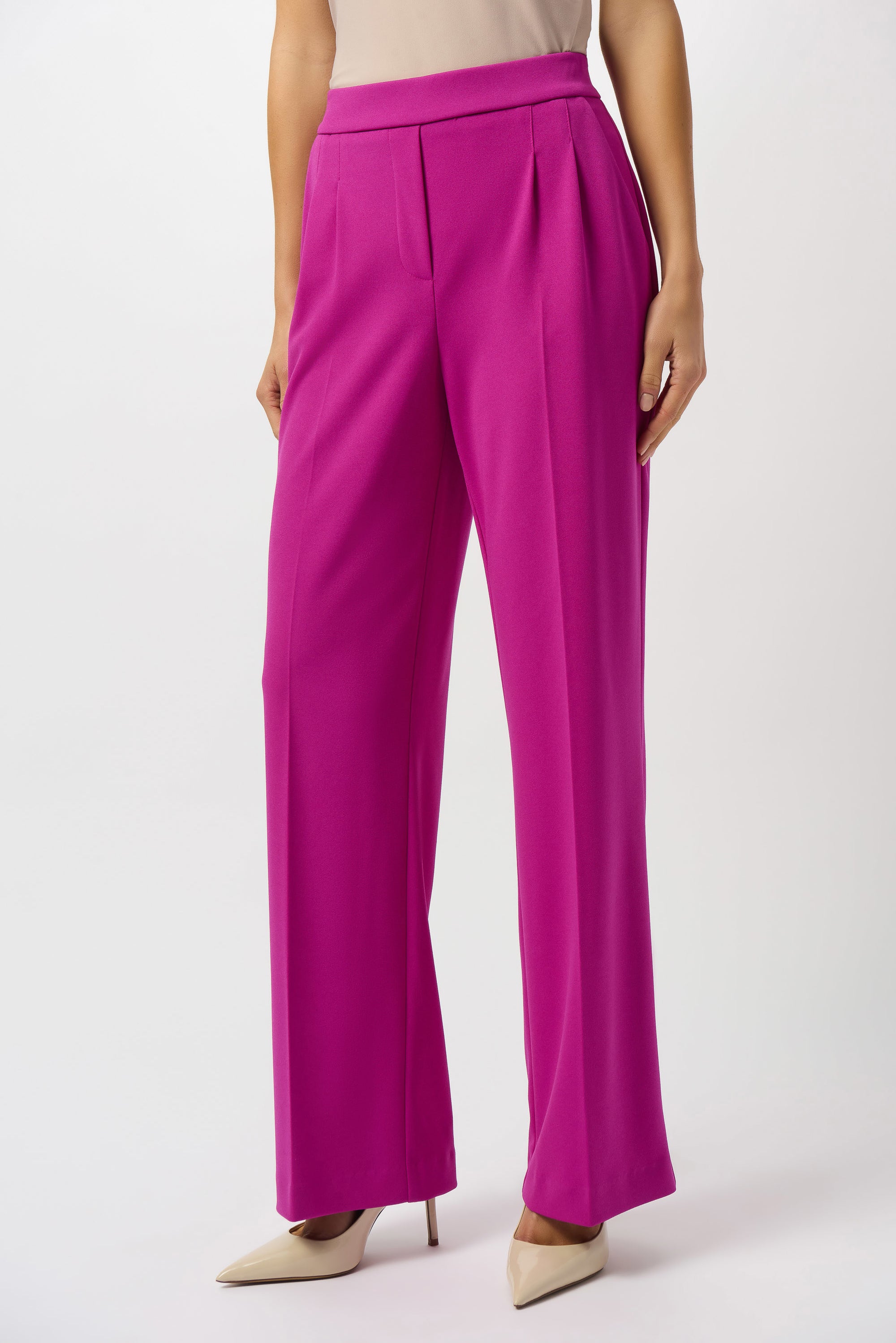 253296 Ponti Crepe Wide Leg Pull-On Trouser