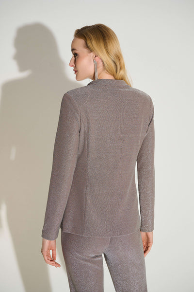253721 Shimmer Lurex Shaped Long Blazer