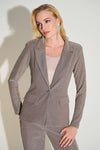 253721 Shimmer Lurex Shaped Long Blazer