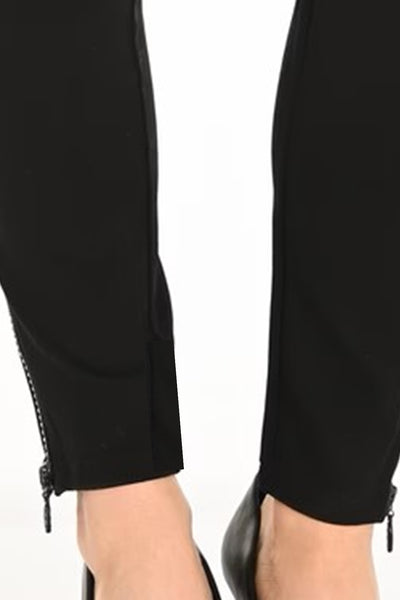 253739 Diamante Zip Slim Leg Cigarette Pant