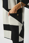 253901 Geometric Jacquard Cardigan Coat