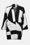 253901 Geometric Jacquard Cardigan Coat