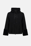 253905 Sweater Knit Fur Trim Coat Jacket