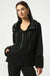 253905 Sweater Knit Fur Trim Coat Jacket