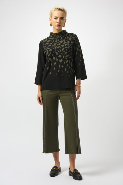 253912 Jacquard Animal Pattern Knit Sweater