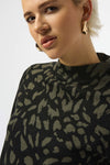 253912 Jacquard Animal Pattern Knit Sweater