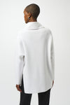 253913W White Asymmetrical Cowl Neck Jumper