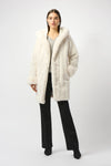 253926W - White Reversible Faux Mink Coat