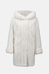 253926W - White Reversible Faux Mink Coat