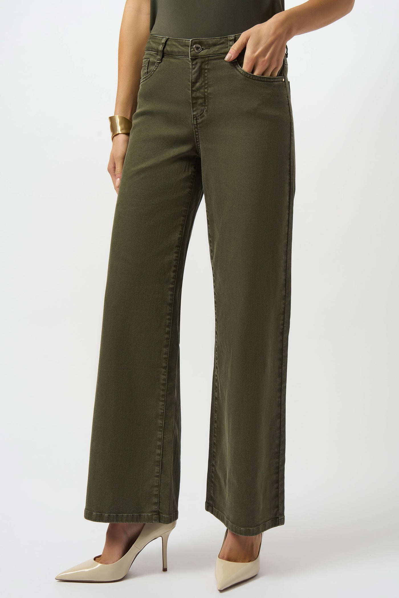 253950 Modal Blend Wide-Leg Stretch Jeans