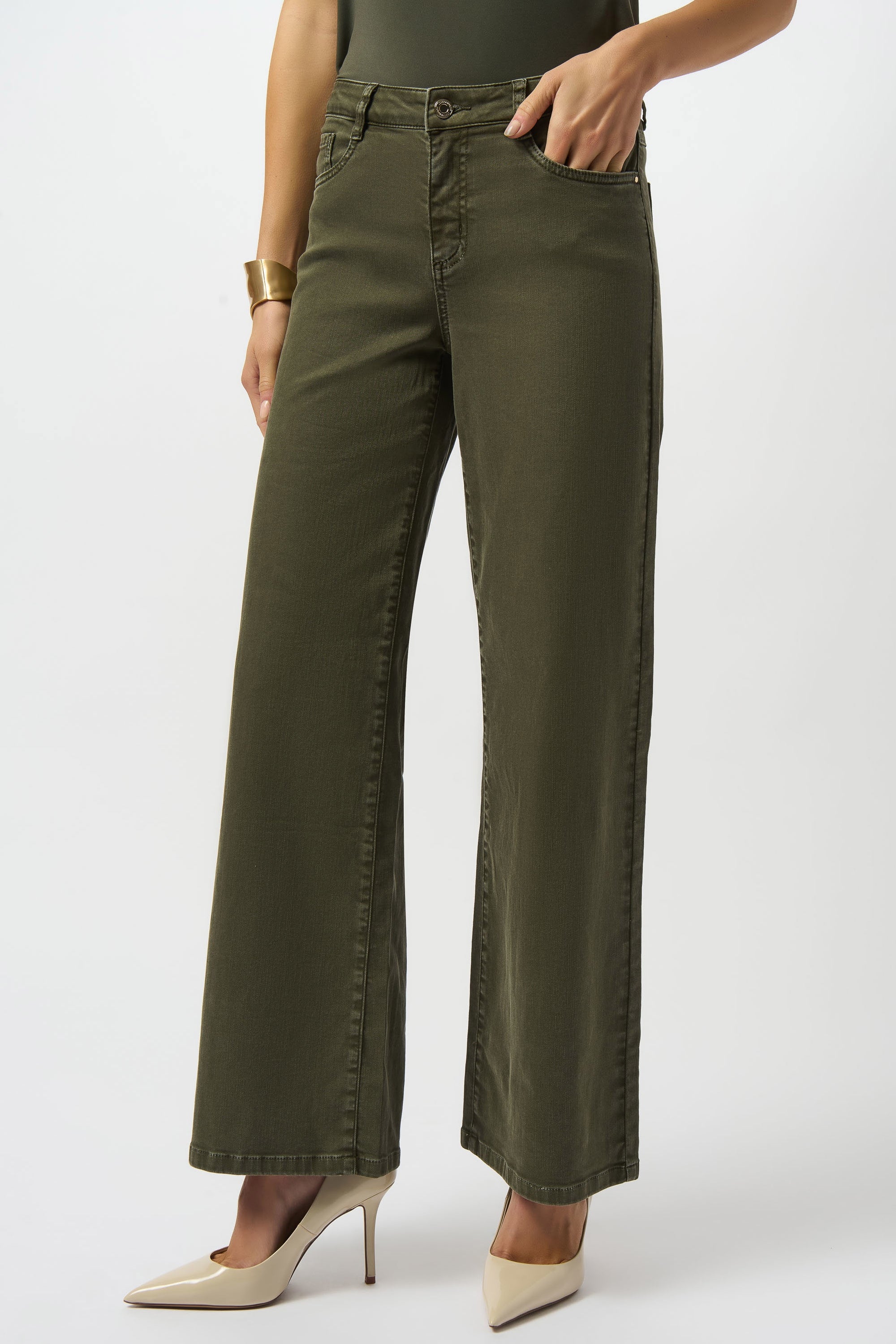 253950 Modal Blend Wide-Leg Stretch Jeans