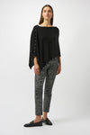 253968 Cashmere Poncho with Pearl Detailing