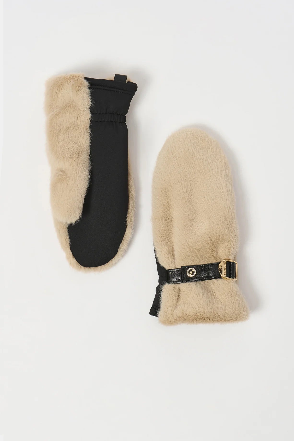 253977 Camel Faux Fur Mittens