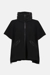 253998  Trimmed Poncho Sleeve Zip Jacket