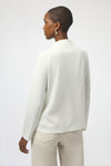 254034W  White Ponti Lite Straight Seam Top