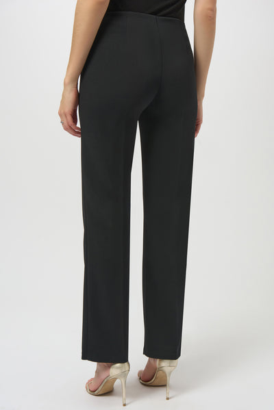 254043 Classic Taper Leg Gold Chain Trim Crepe Pant