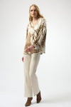 254193 Abstract Print Tunic With Zipper Detail