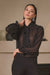 254200 Dew Drop Chiffon Tie Neck Blouse