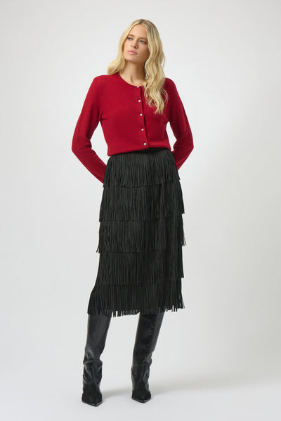 254951 Pure Cashmere Button-Front Knitted Cardigan