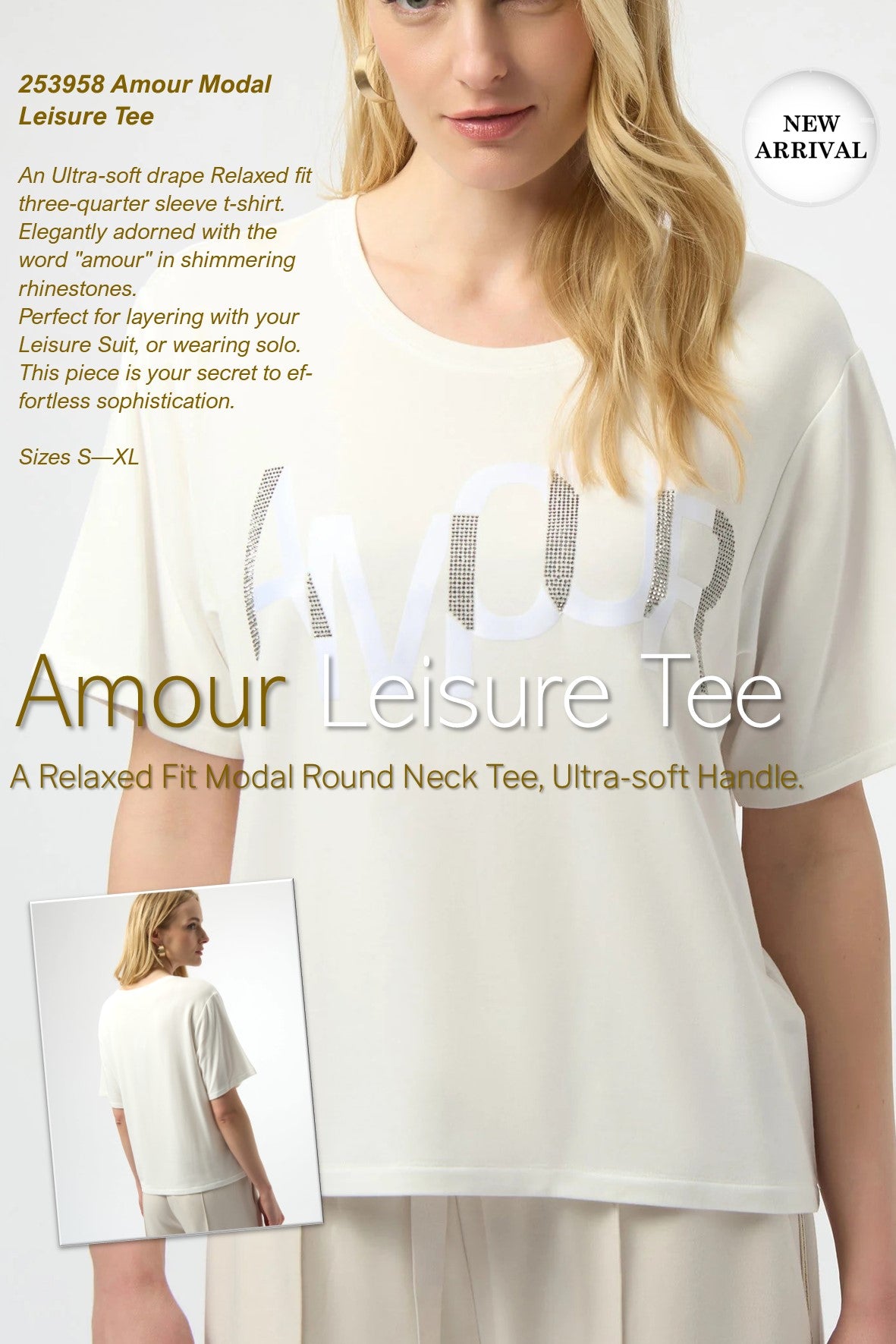 254958 Amour Modal Rayon Leisure  Tee