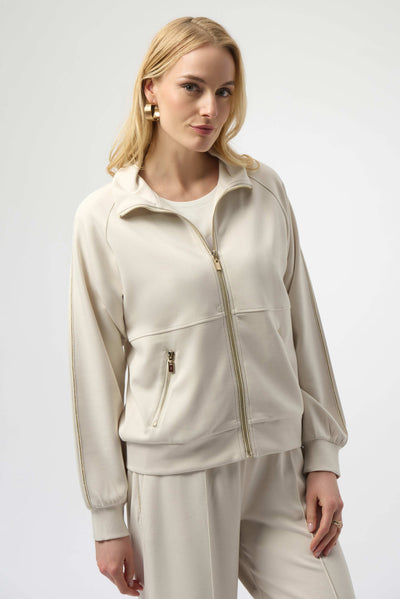 254959 Silky Touch Ponti Zip-up Leisure Jacket