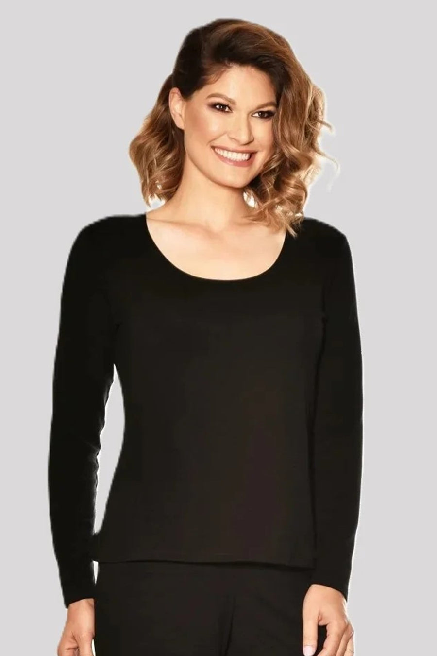 2783 Easy Fit Long Sleeve Scoop Neck Merino Top
