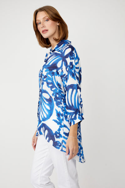 256380  Brush Print Over Shirt