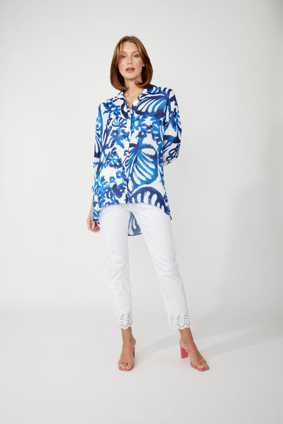 256380  Brush Print Over Shirt