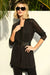 256713U Shimmer Knit Long Line Cardi
